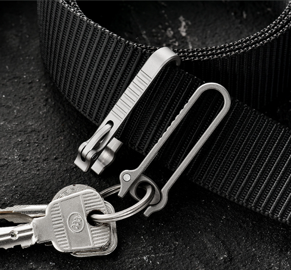 Titanium Quick-Release Belt Keychain