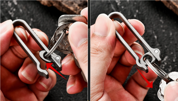 Titanium Quick-Release Belt Keychain