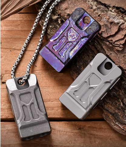 Titanium Dual-Tube Survival Whistle