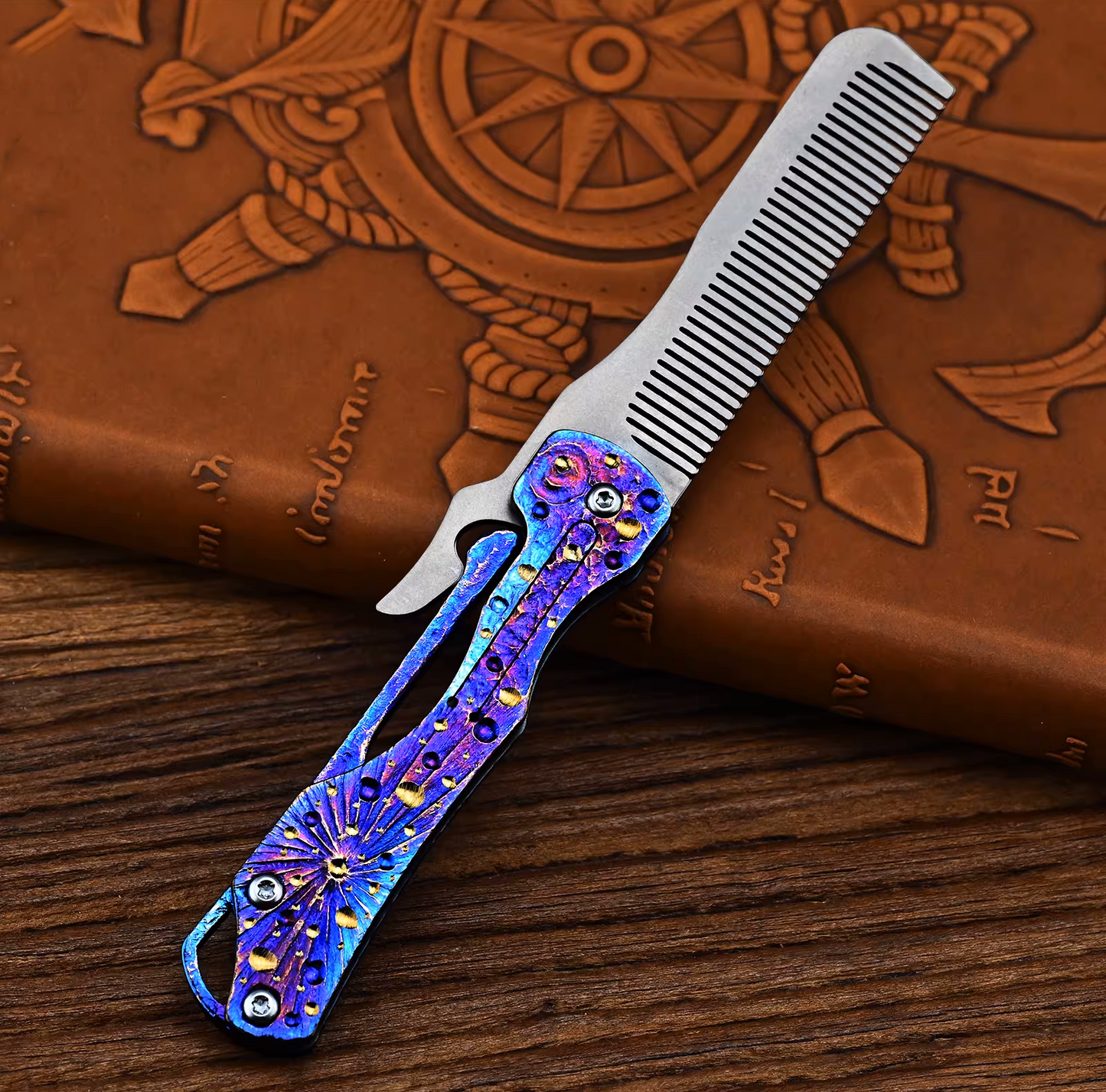 Titanium Folding Comb