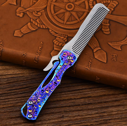 Titanium Folding Comb
