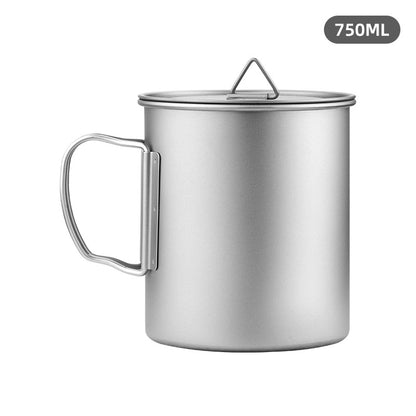 Ultralight Titanium Mug With Lid - 4 Sizes