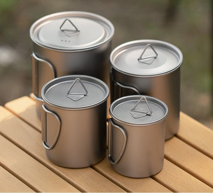 Ultralight Titanium Mug With Lid - 4 Sizes
