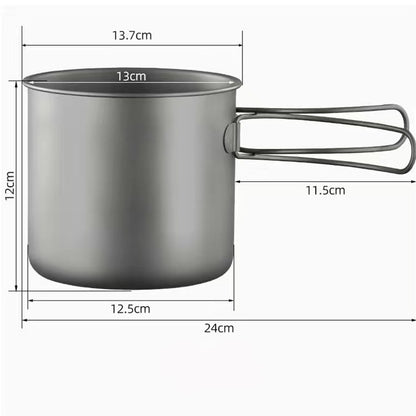 Titanium Camping Cookware Combo – Dual-Use Pan & Pot