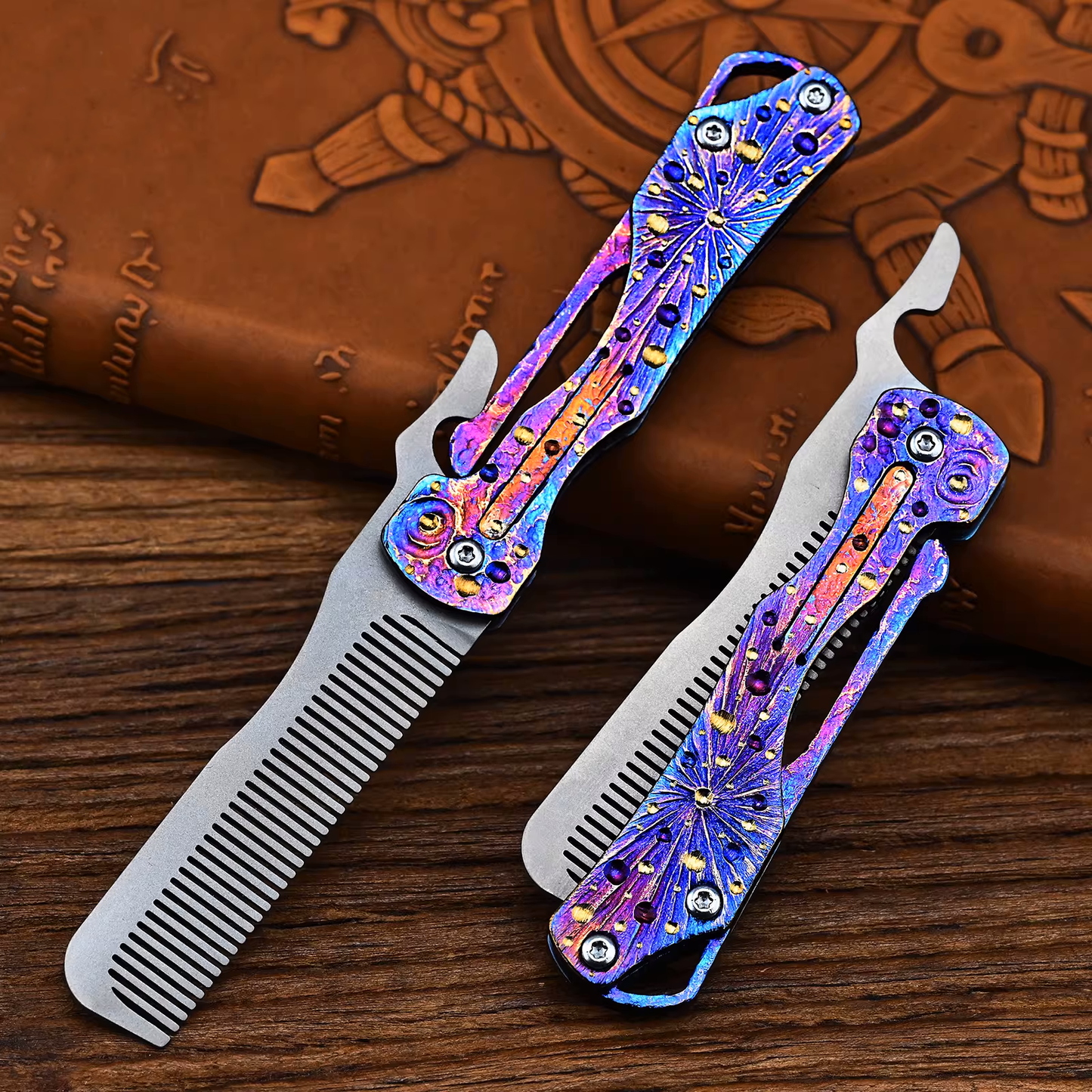 Titanium Folding Comb