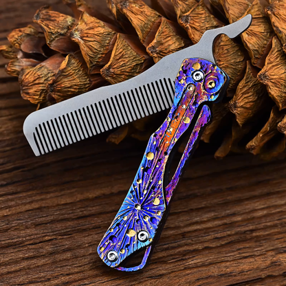 Titanium Folding Comb