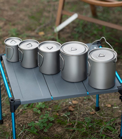 Ultralight Titanium Mug With Lid - 4 Sizes