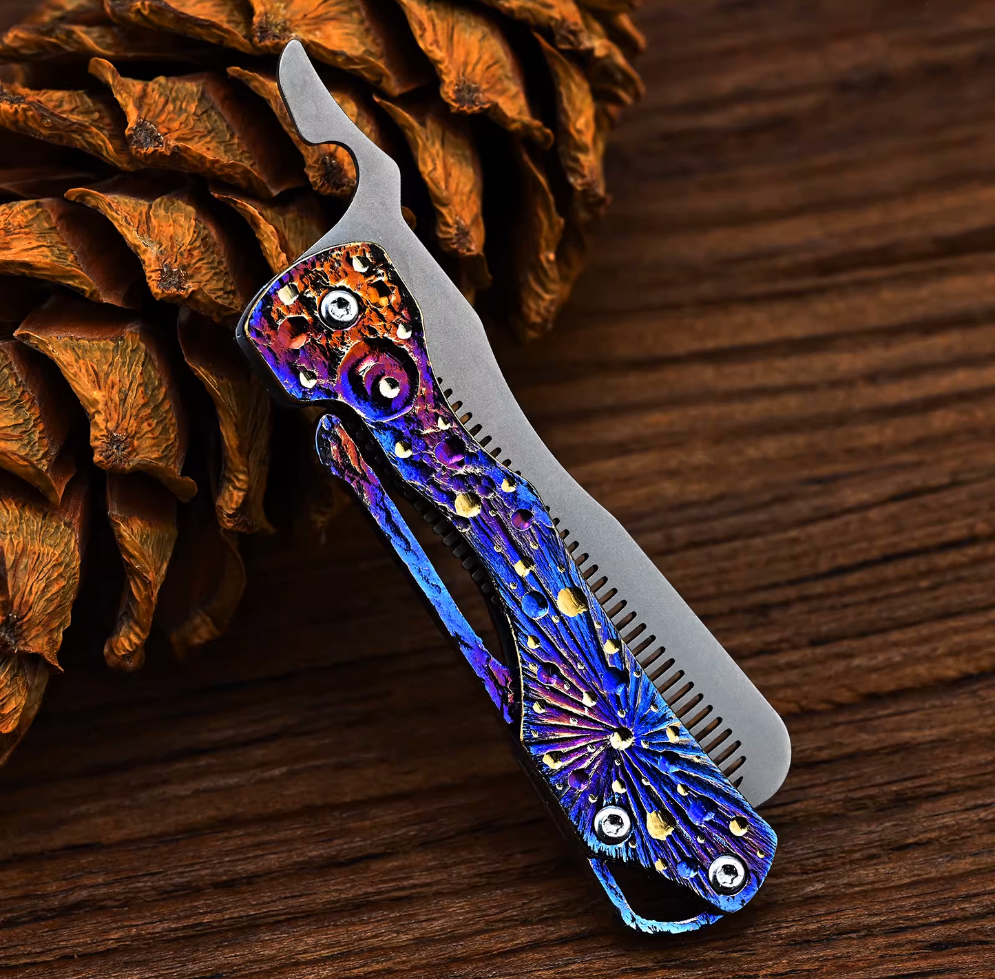 Titanium Folding Comb