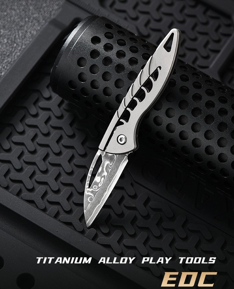 Mini Damascus Folding Knife