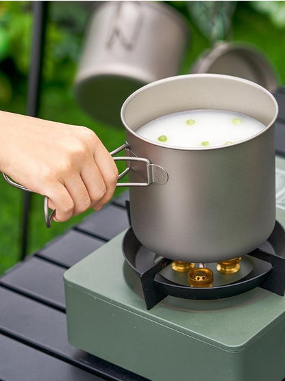 Titanium Camping Cookware Combo – Dual-Use Pan & Pot