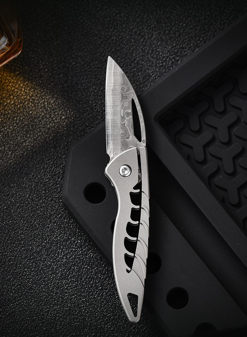 Mini Damascus Folding Knife