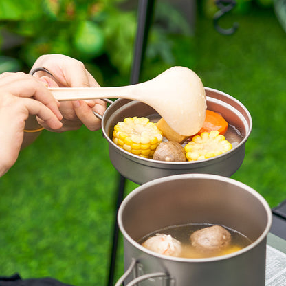 Titanium Camping Cookware Combo – Dual-Use Pan & Pot