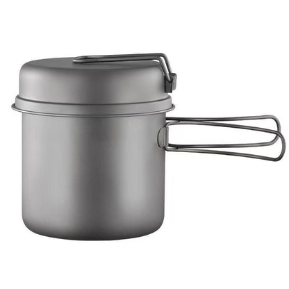 Titanium Camping Cookware Combo – Dual-Use Pan & Pot