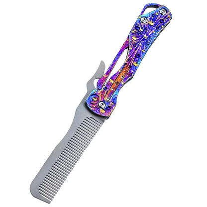 Titanium Folding Comb