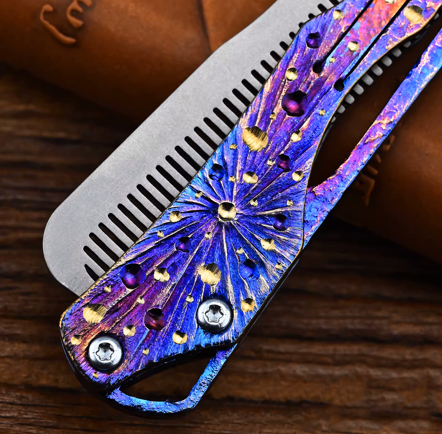 Titanium Folding Comb
