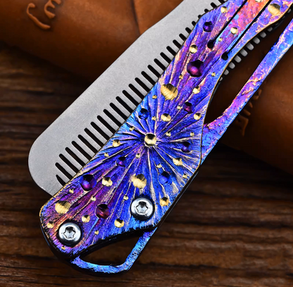 Titanium Folding Comb